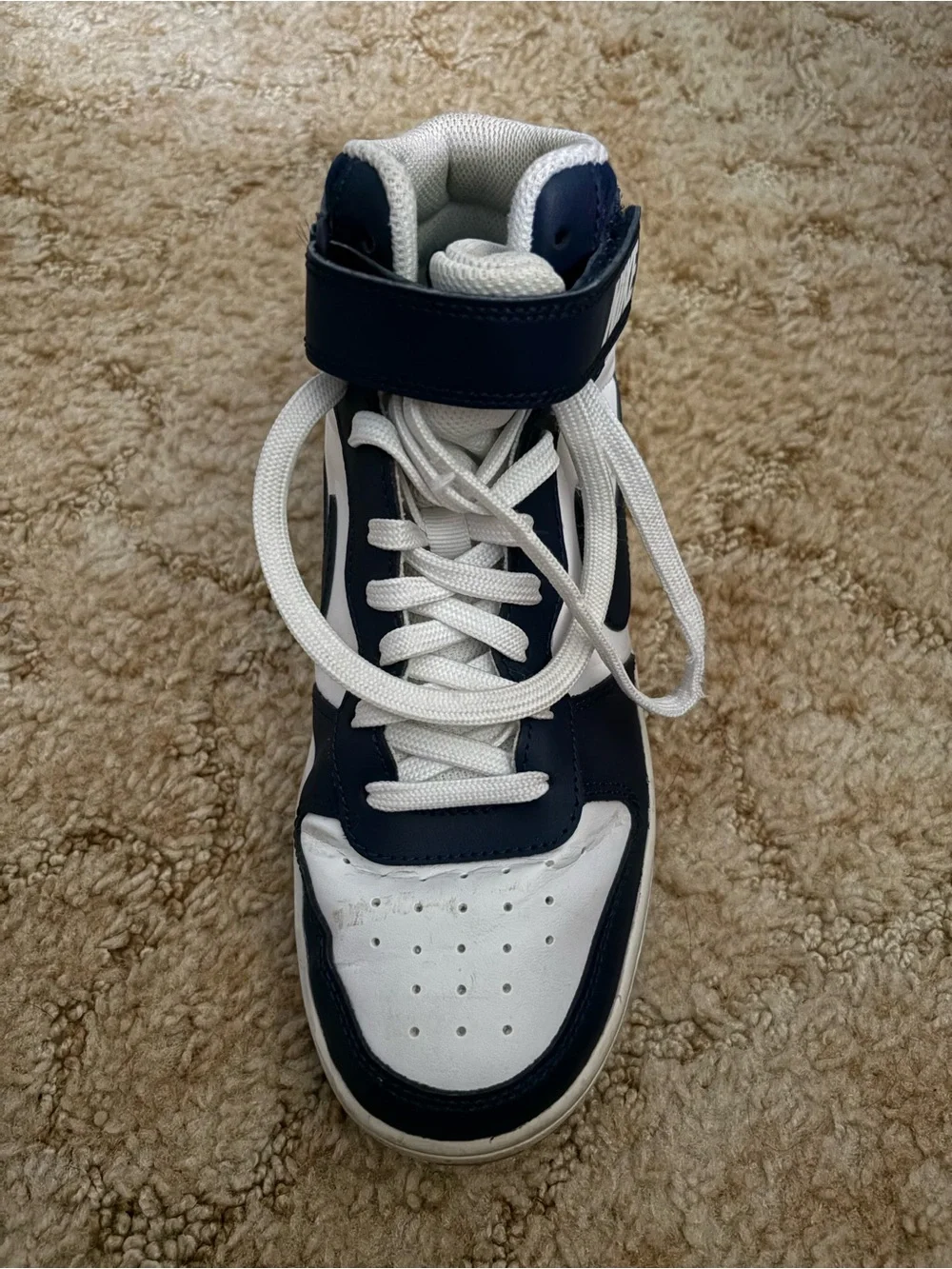 Nike Kids' Navy & White High-Top Sneakers